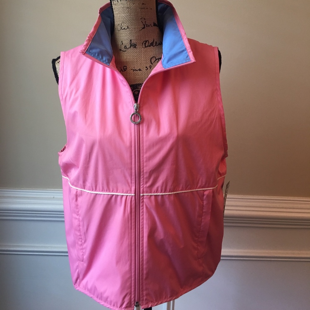 NEW! Pink Tommy Hilfiger Golf Windbreaker Vest
